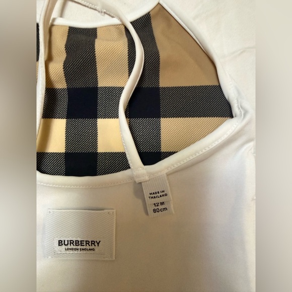 Burberry Beige and Black Check One-Piece Swimsuit - Picture 5 of 6